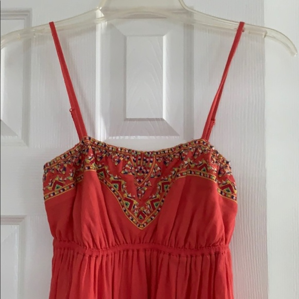 THEME Coral Embroidered Casual Maxi Dress/Cover‎ Up - Picture 3 of 8